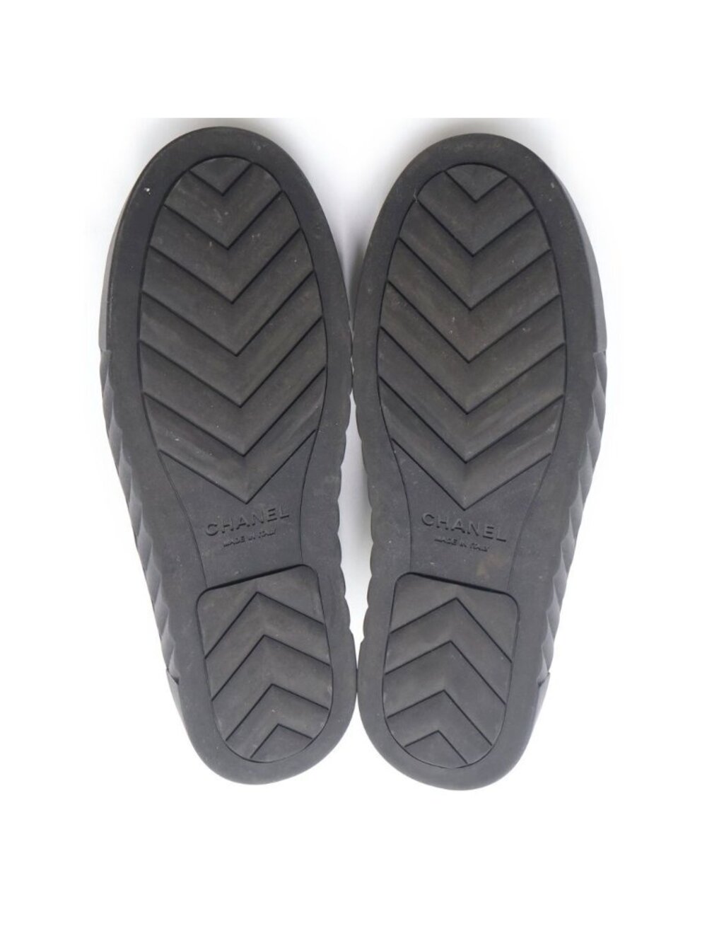 Chanel CC Logo Camellia Sneakers Black Fabric Leather - Picture 5 of 6